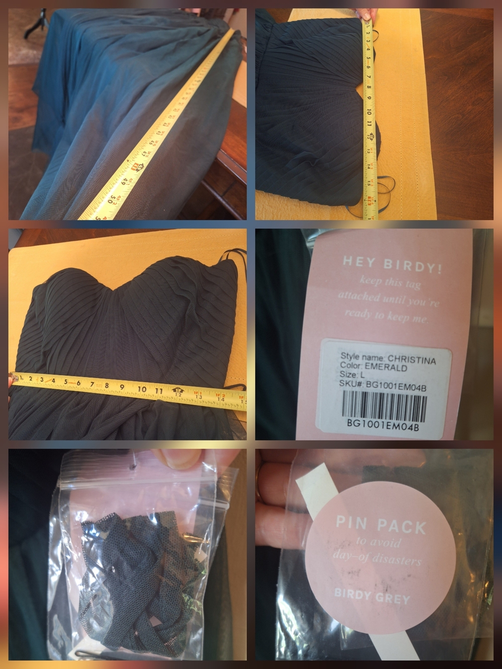 NWT Birdy Grey Emerald Convertible Christina Formal Dress Sz L - Picture 16 of 16